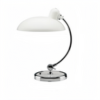 Desk lamp with dimensions labeled on a white background