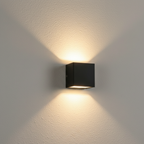 Outdoor adjustable waterproof LED wall light sconce front view