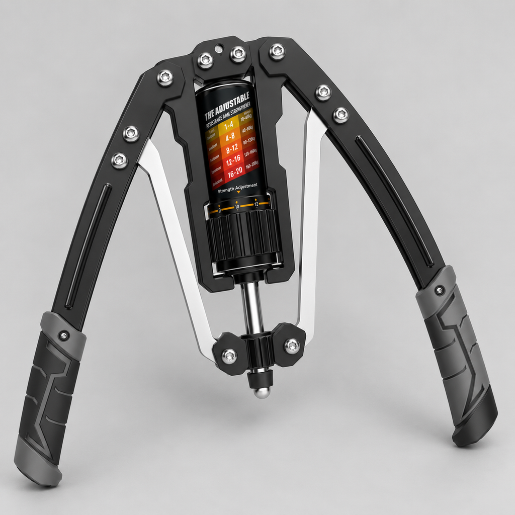 Adjustable Hydraulic Arm Trainer, 10-200 kg Resistance Upper Body Exerciser for Arms & Chest