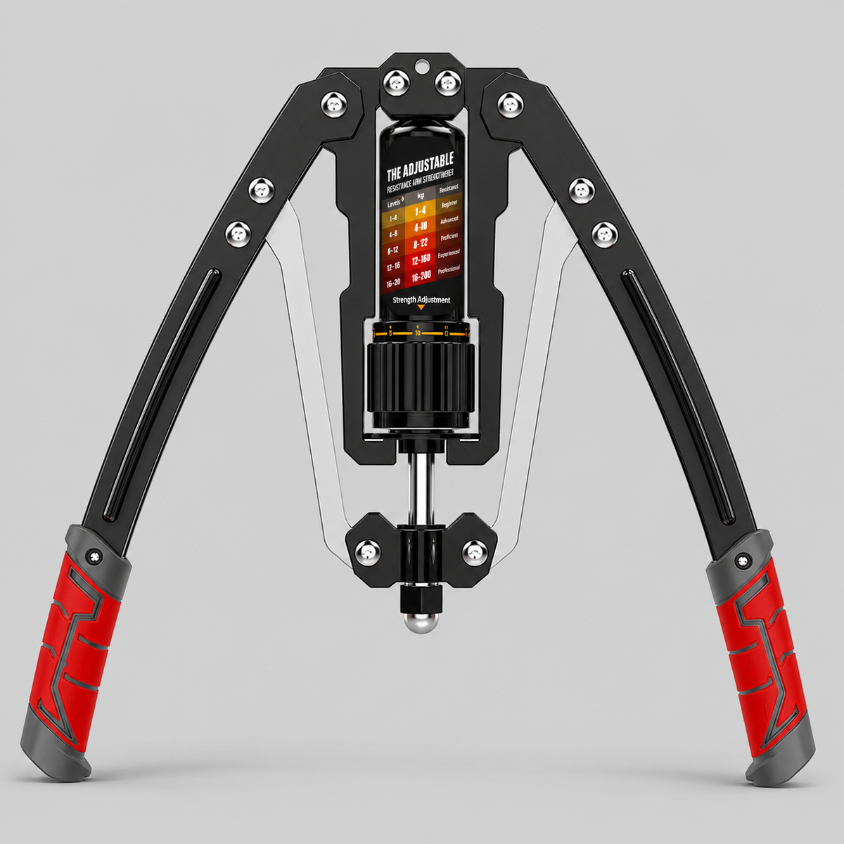 Adjustable Hydraulic Arm Trainer, 10-200 kg Resistance Upper Body Exerciser for Arms & Chest