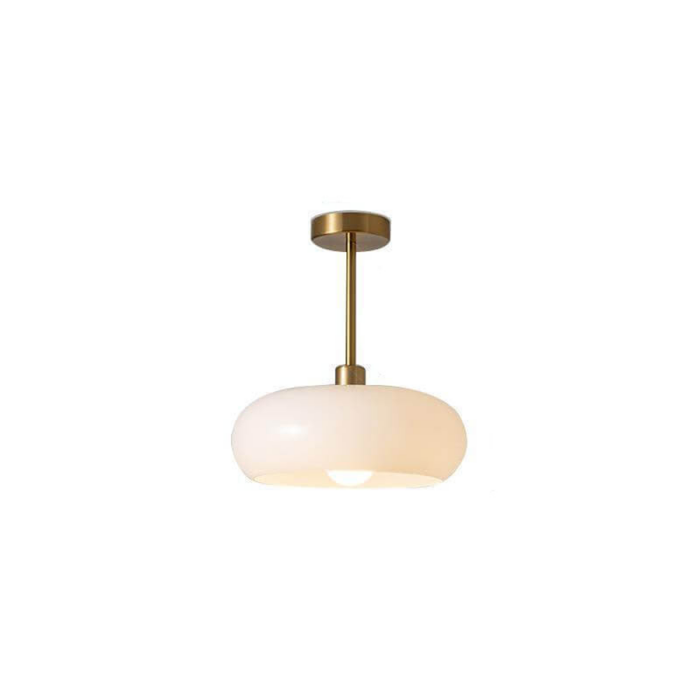 Amber Ceiling Light with Round Design | Warm Lighting for Living Room-Pendant Lights-Ridorn