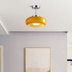 Amber Ceiling Light with Round Design | Warm Lighting for Living Room-Pendant Lights-Ridorn