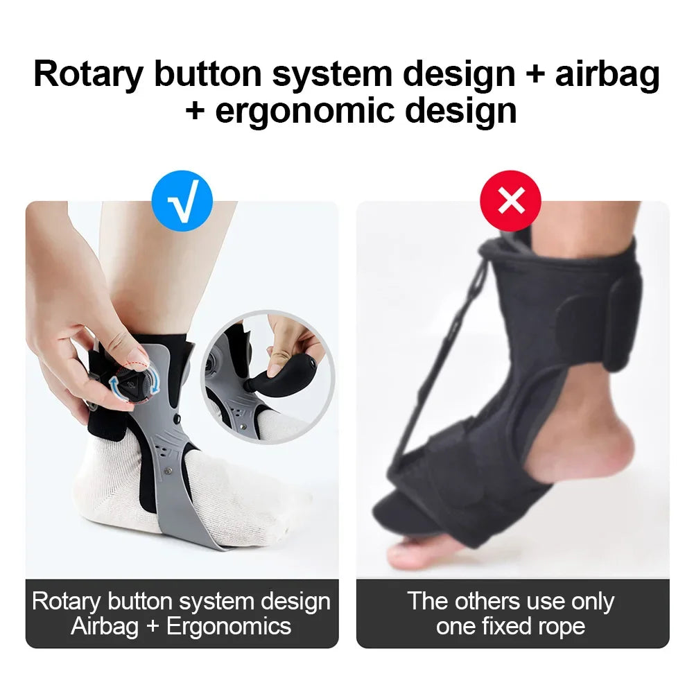 Ankle Support Brace, Adjustable Foot Drop Orthosis for Walking Comfort-Ridorn