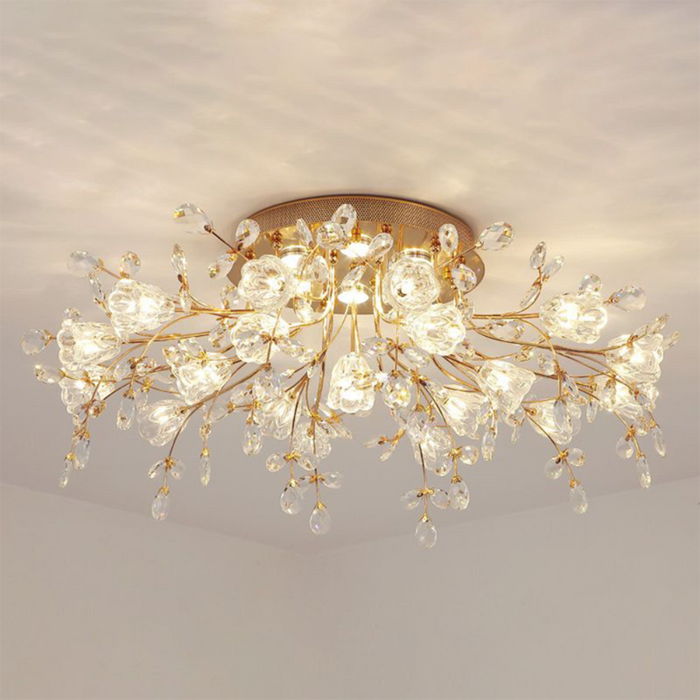Floral-Inspired LED Ceiling Light | Elegant Flush Mount | Ridorn