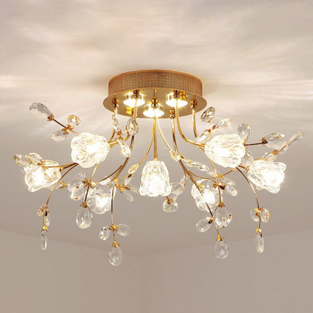 Floral-Inspired LED Ceiling Light | Elegant Flush Mount | Ridorn