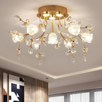 Floral-Inspired LED Ceiling Light | Elegant Flush Mount | Ridorn