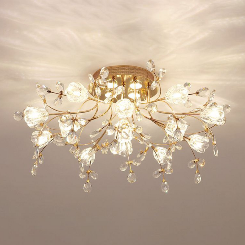 Floral-Inspired LED Ceiling Light | Elegant Flush Mount | Ridorn