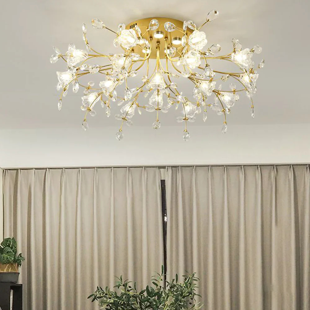 Floral-Inspired LED Ceiling Light | Elegant Flush Mount | Ridorn
