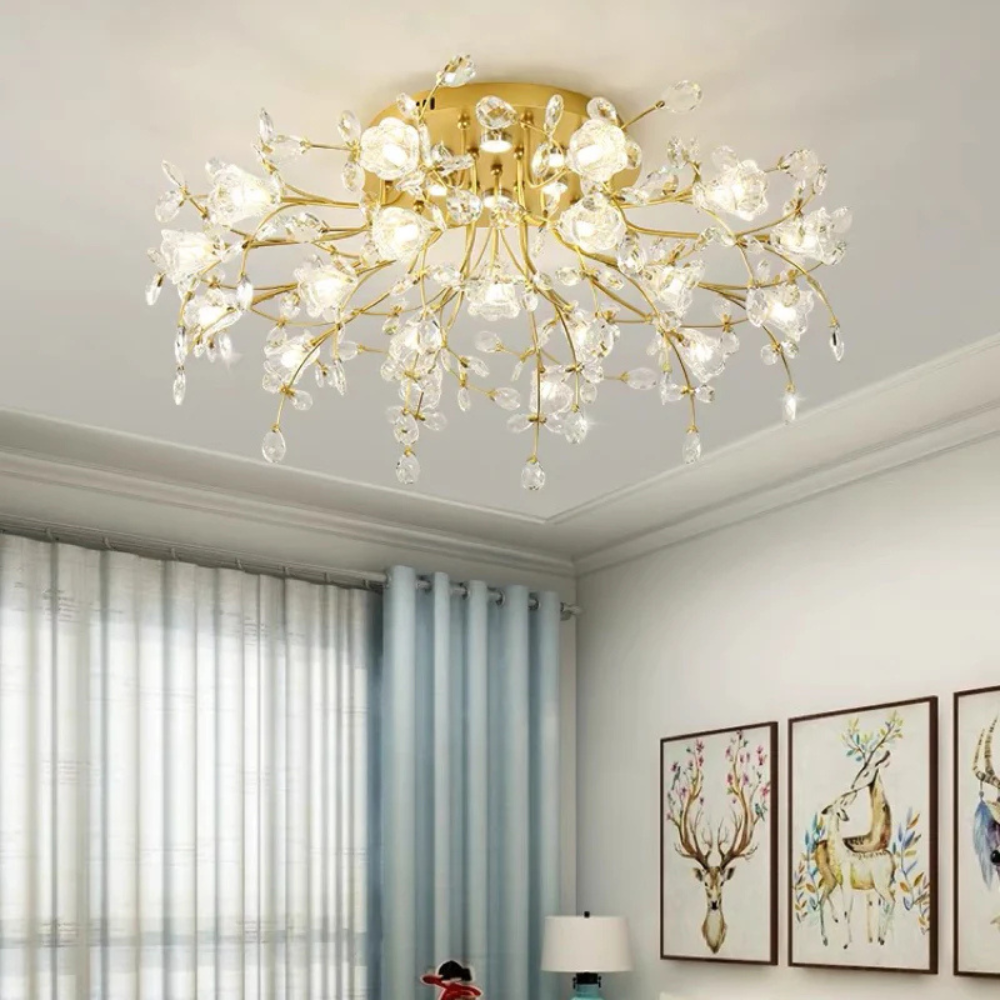 Floral-Inspired LED Ceiling Light | Elegant Flush Mount | Ridorn