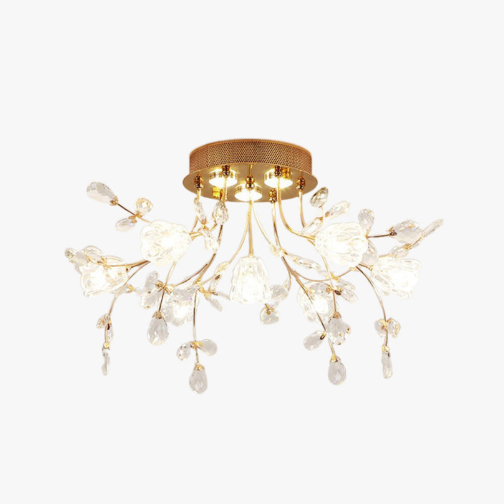 Floral-Inspired LED Ceiling Light | Elegant Flush Mount | Ridorn