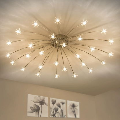 Deco Round Flush Mount Ceiling Light in modern interior