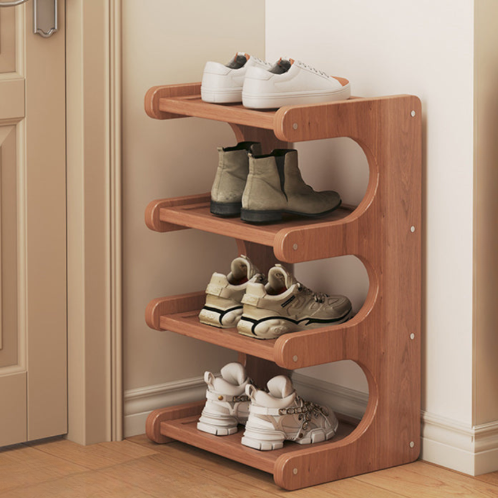 Modern Bamboo Shoe Rack - Stylish 2 to 5 Tier Organizer | Ridorn