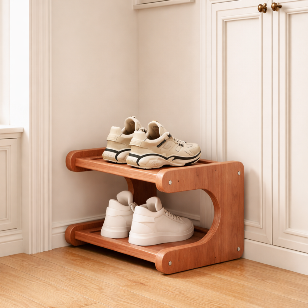 Modern Bamboo Shoe Rack - Stylish 2 to 5 Tier Organizer | Ridorn
