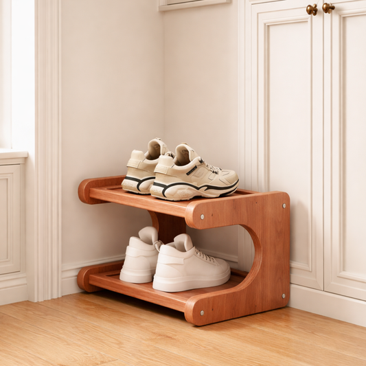 Modern Bamboo Shoe Rack - Stylish 2 to 5 Tier Organizer | Ridorn