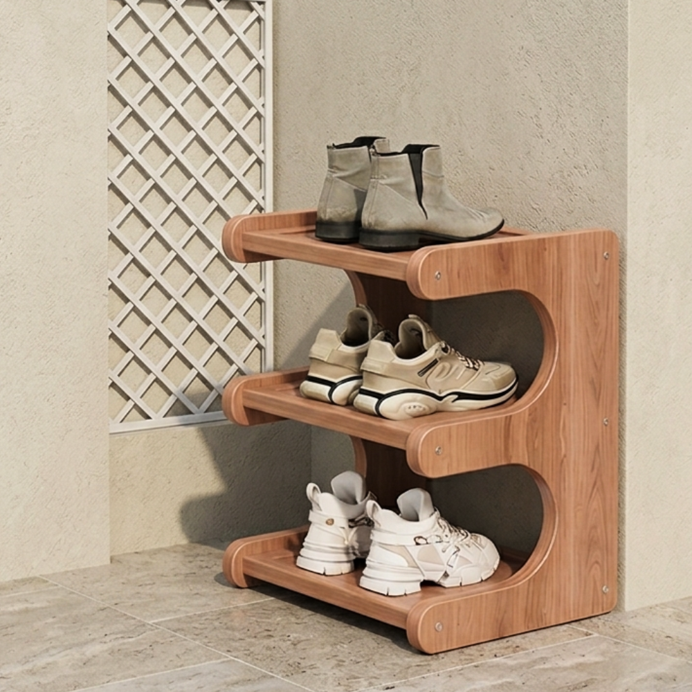 Modern Bamboo Shoe Rack - Stylish 2 to 5 Tier Organizer | Ridorn