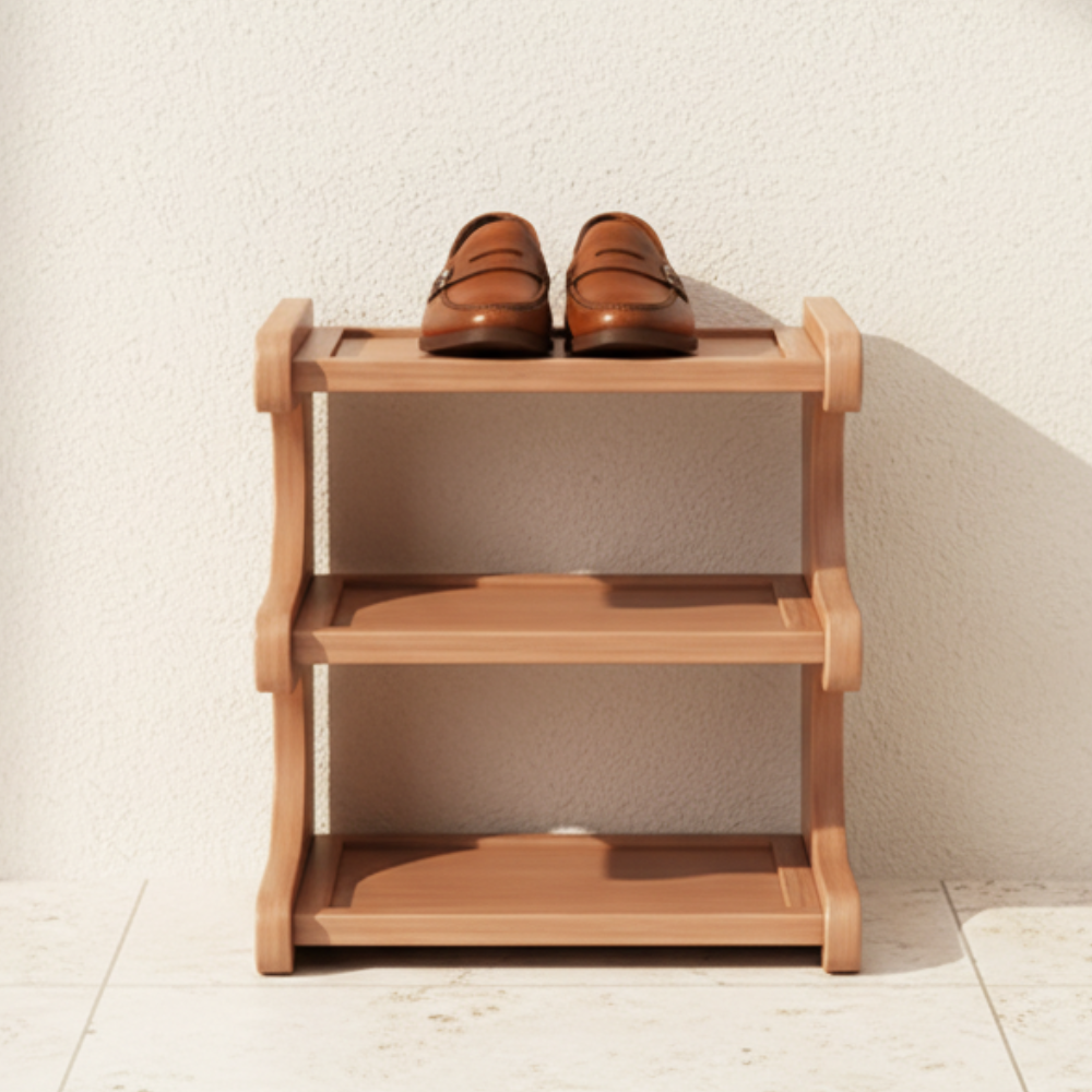 Modern Bamboo Shoe Rack - Stylish 2 to 5 Tier Organizer | Ridorn