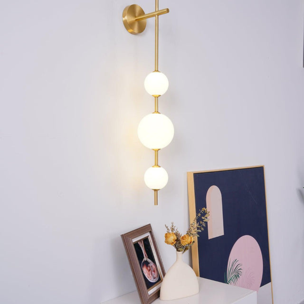 Modern Wall Light | Vertical Glass Globe | Ridorn