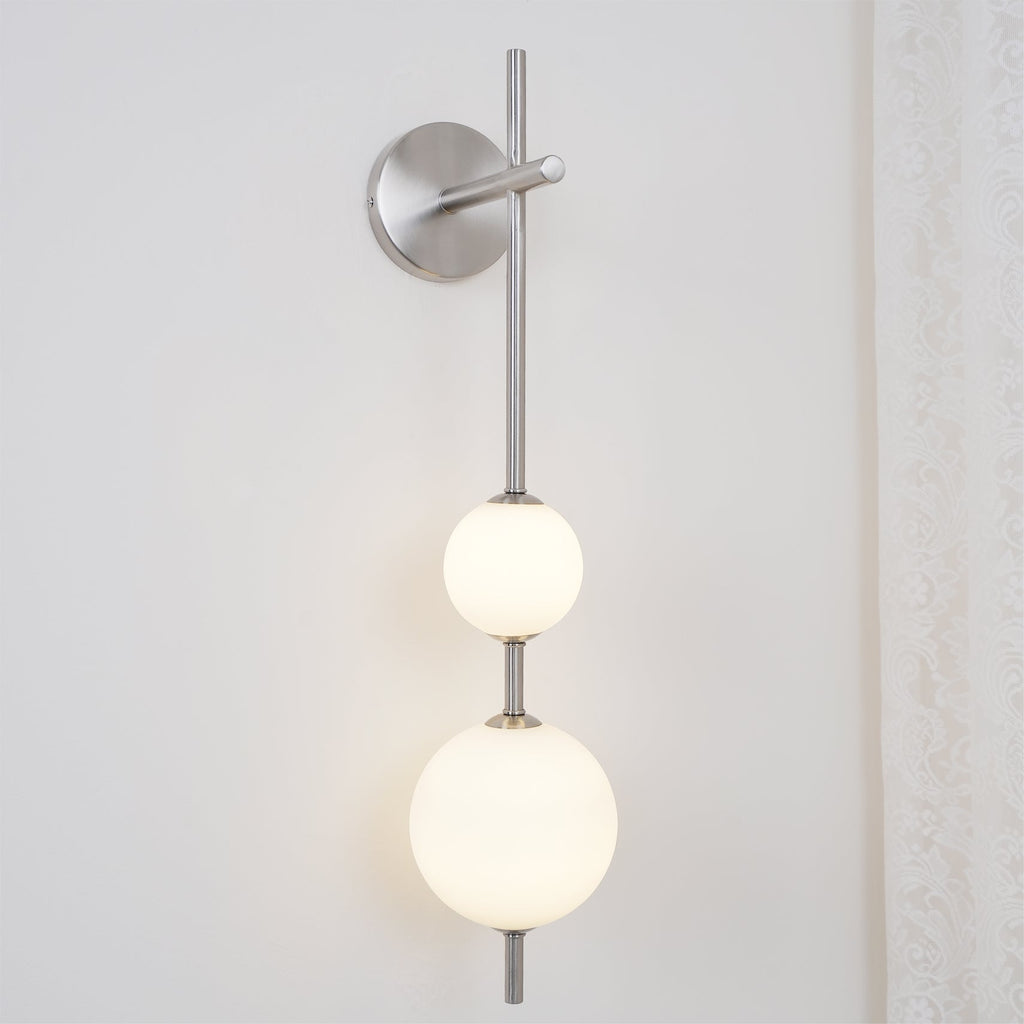 Modern Wall Light | Vertical Glass Globe | Ridorn