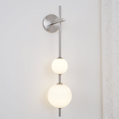 Modern Wall Light | Vertical Glass Globe | Ridorn