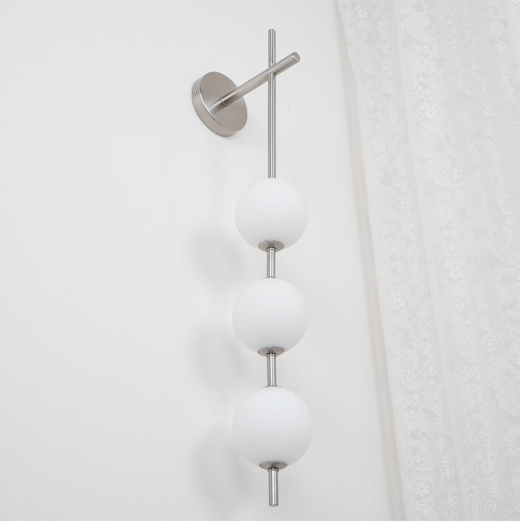 Modern Wall Light | Vertical Glass Globe | Ridorn