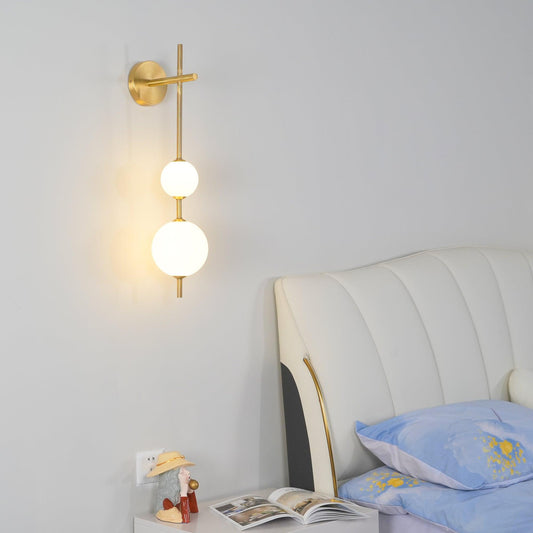Modern Wall Light | Vertical Glass Globe | Ridorn