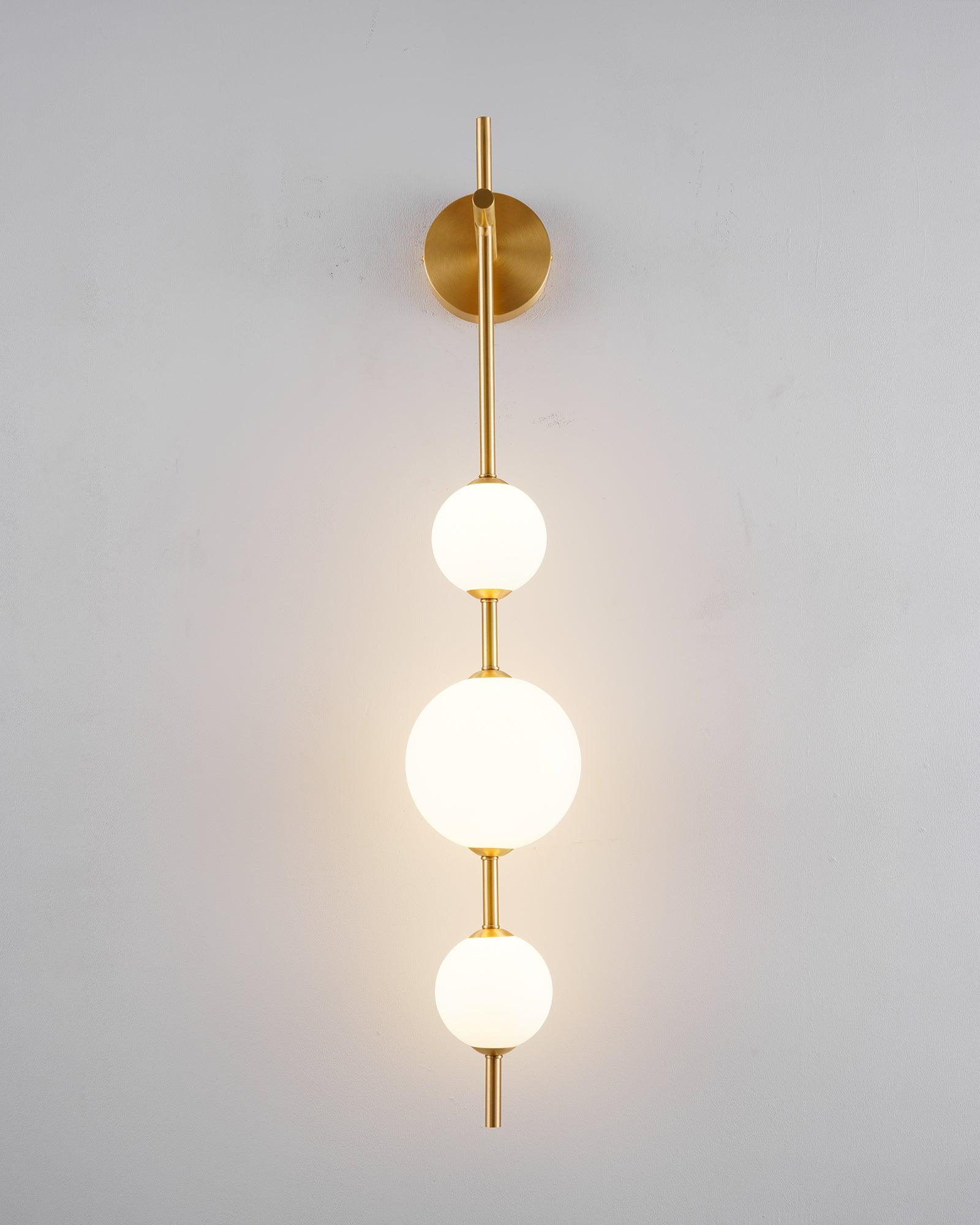 Modern Wall Light | Vertical Glass Globe | Ridorn