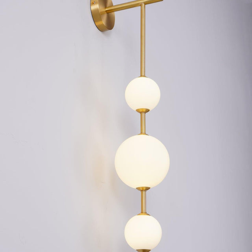 Modern Wall Light | Vertical Glass Globe | Ridorn