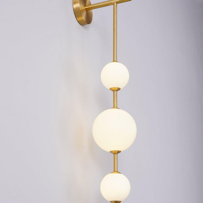 Modern Wall Light | Vertical Glass Globe | Ridorn