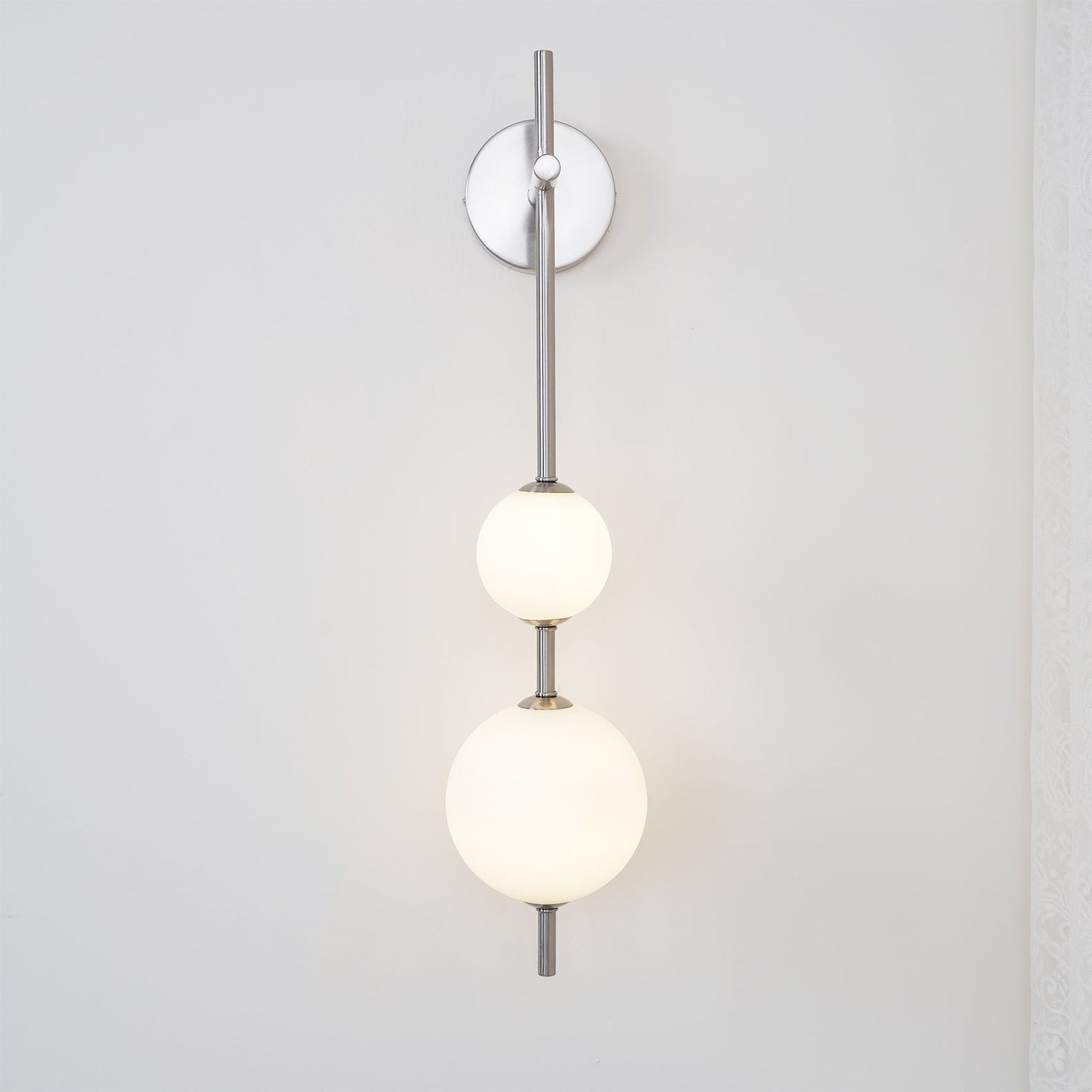 Modern Wall Light | Vertical Glass Globe | Ridorn