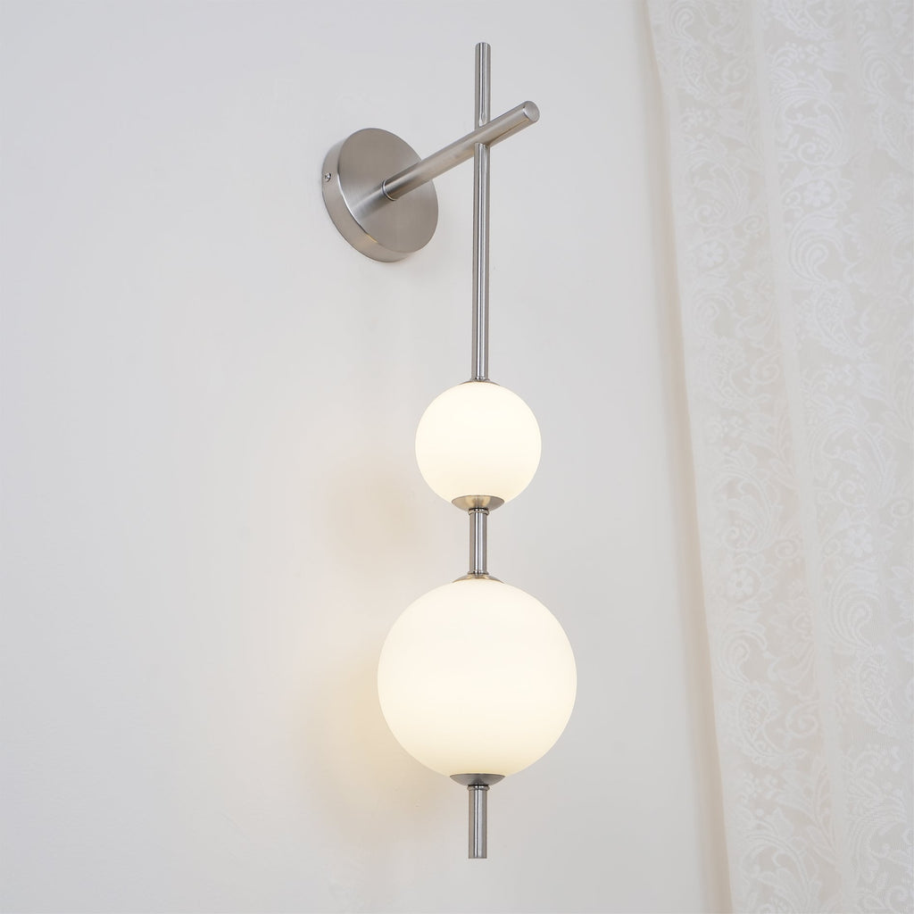Modern Wall Light | Vertical Glass Globe | Ridorn