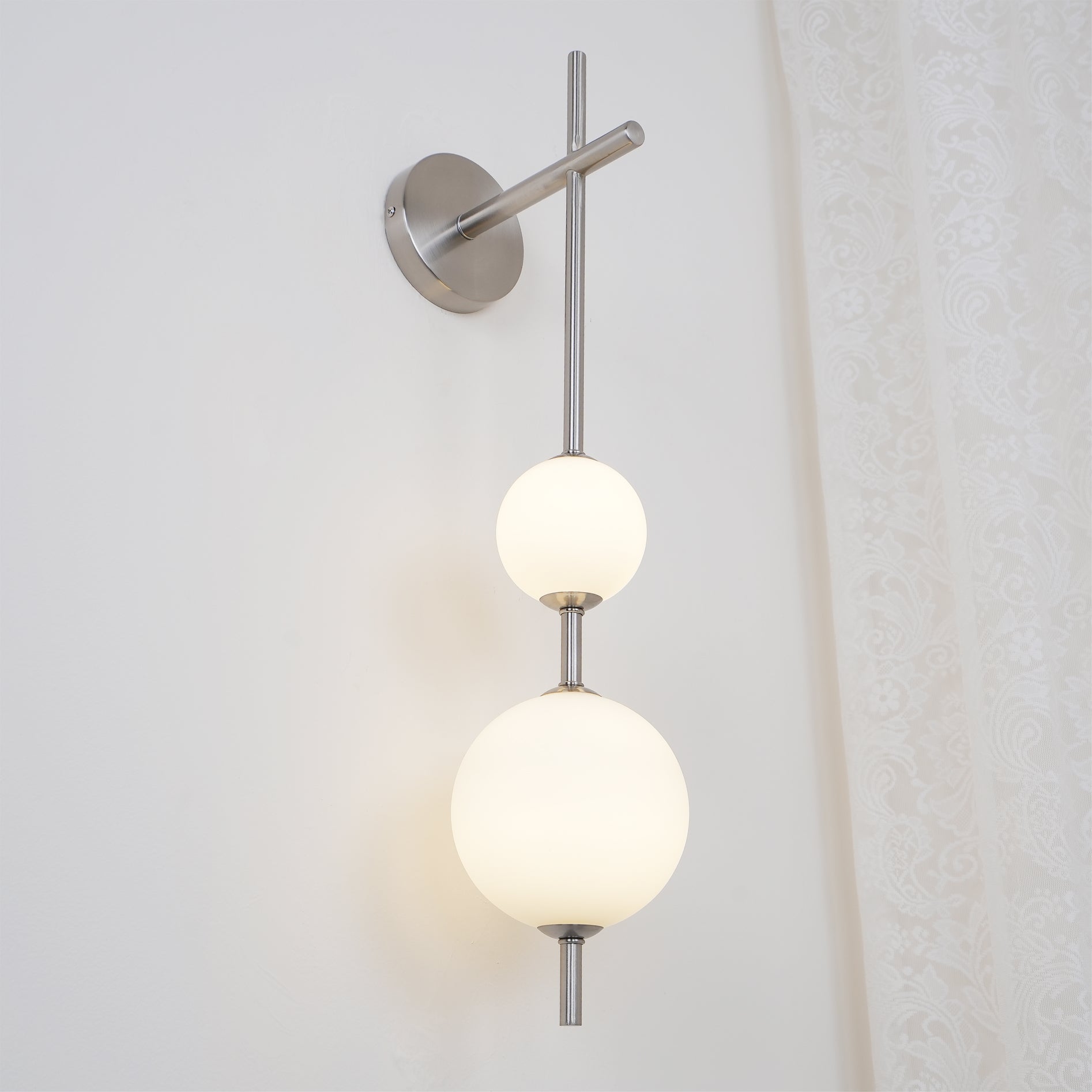 Modern Wall Light | Vertical Glass Globe | Ridorn