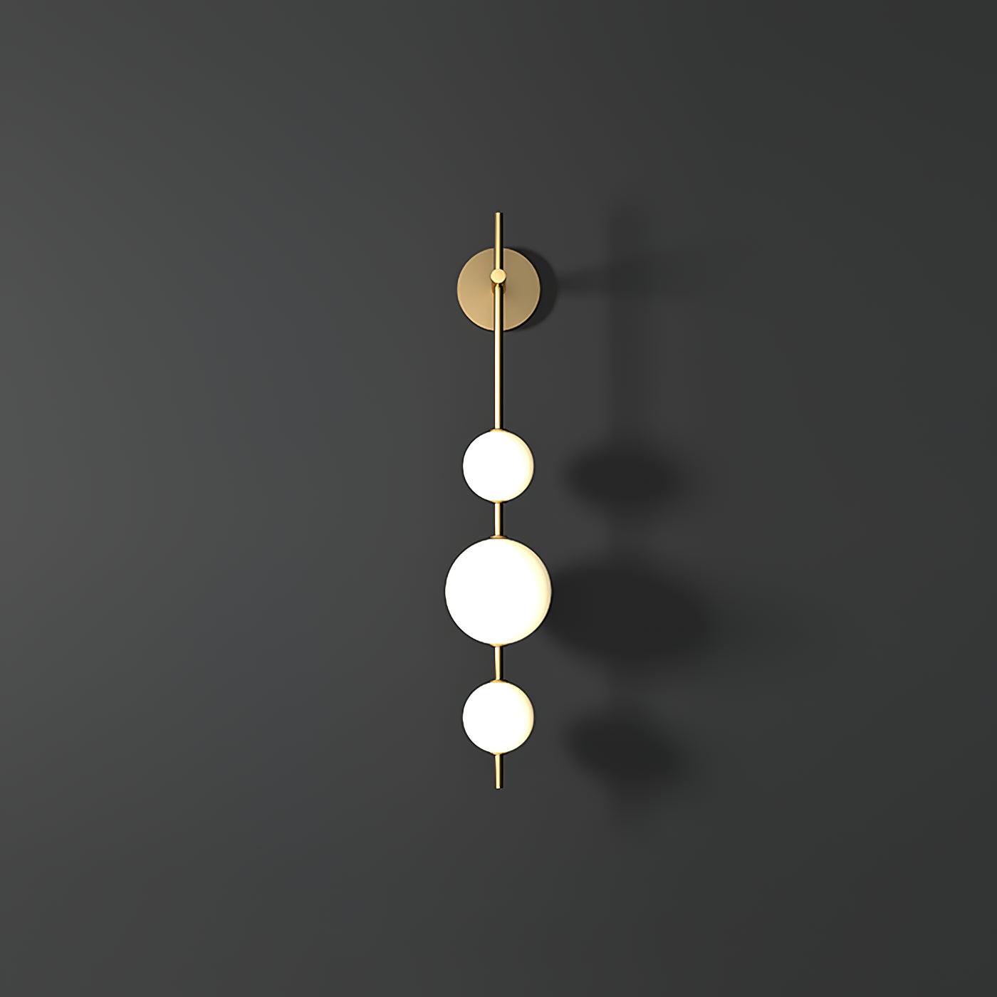 Modern Wall Light | Vertical Glass Globe | Ridorn