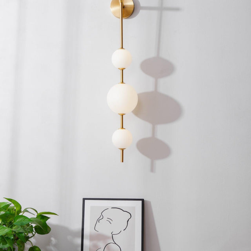 Modern Wall Light | Vertical Glass Globe | Ridorn