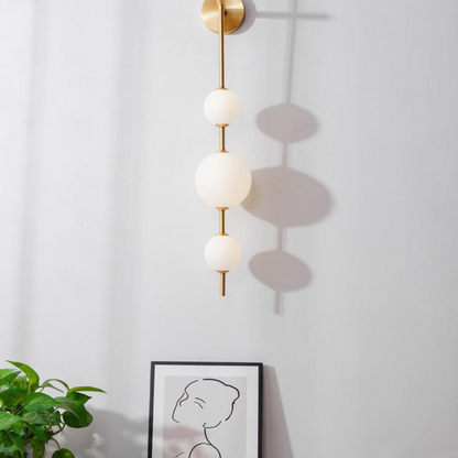 Modern Wall Light | Vertical Glass Globe | Ridorn