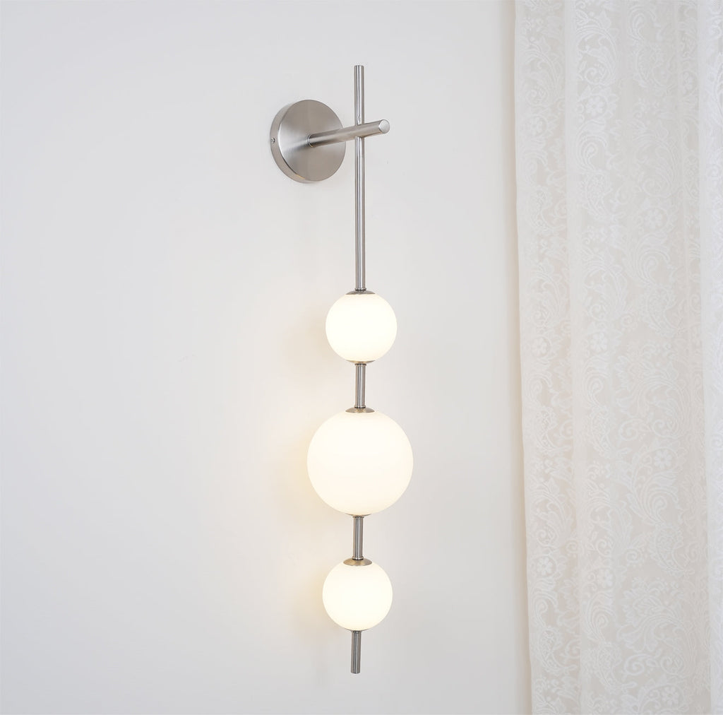 Modern Wall Light | Vertical Glass Globe | Ridorn
