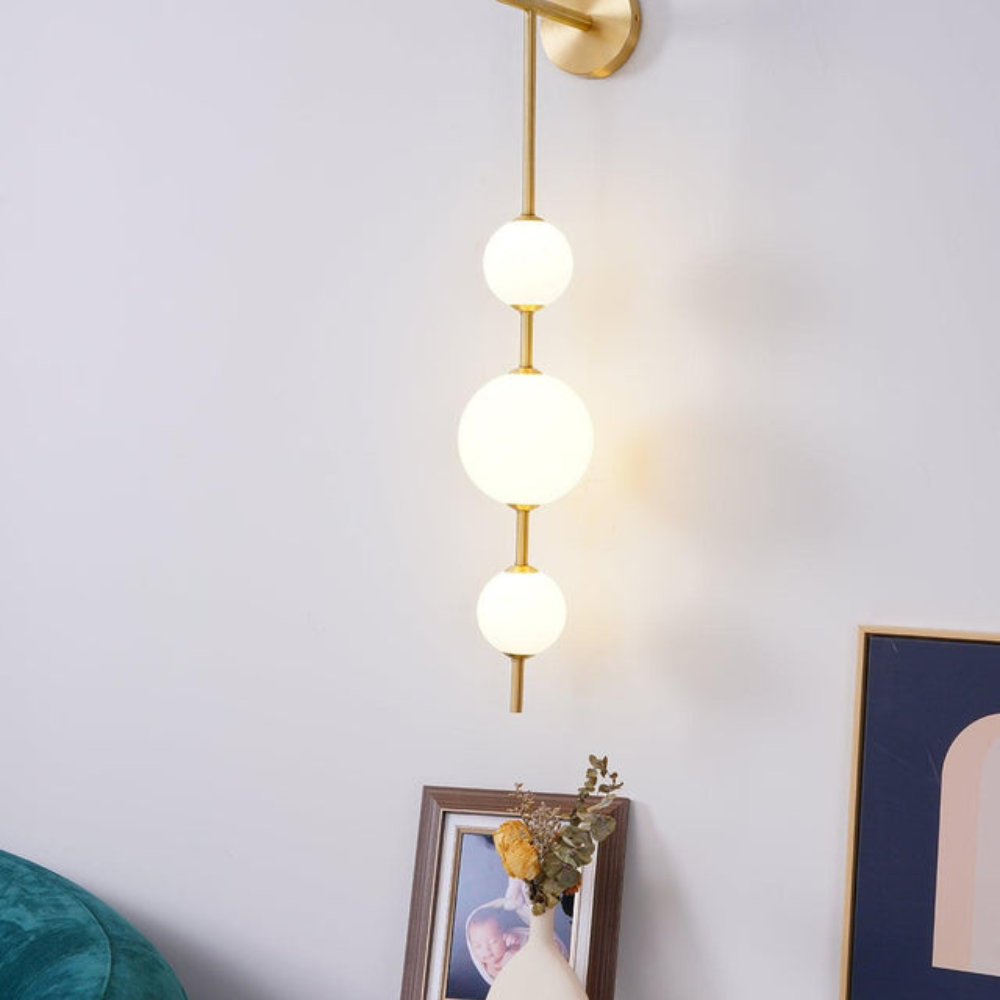Modern Wall Light | Vertical Glass Globe | Ridorn