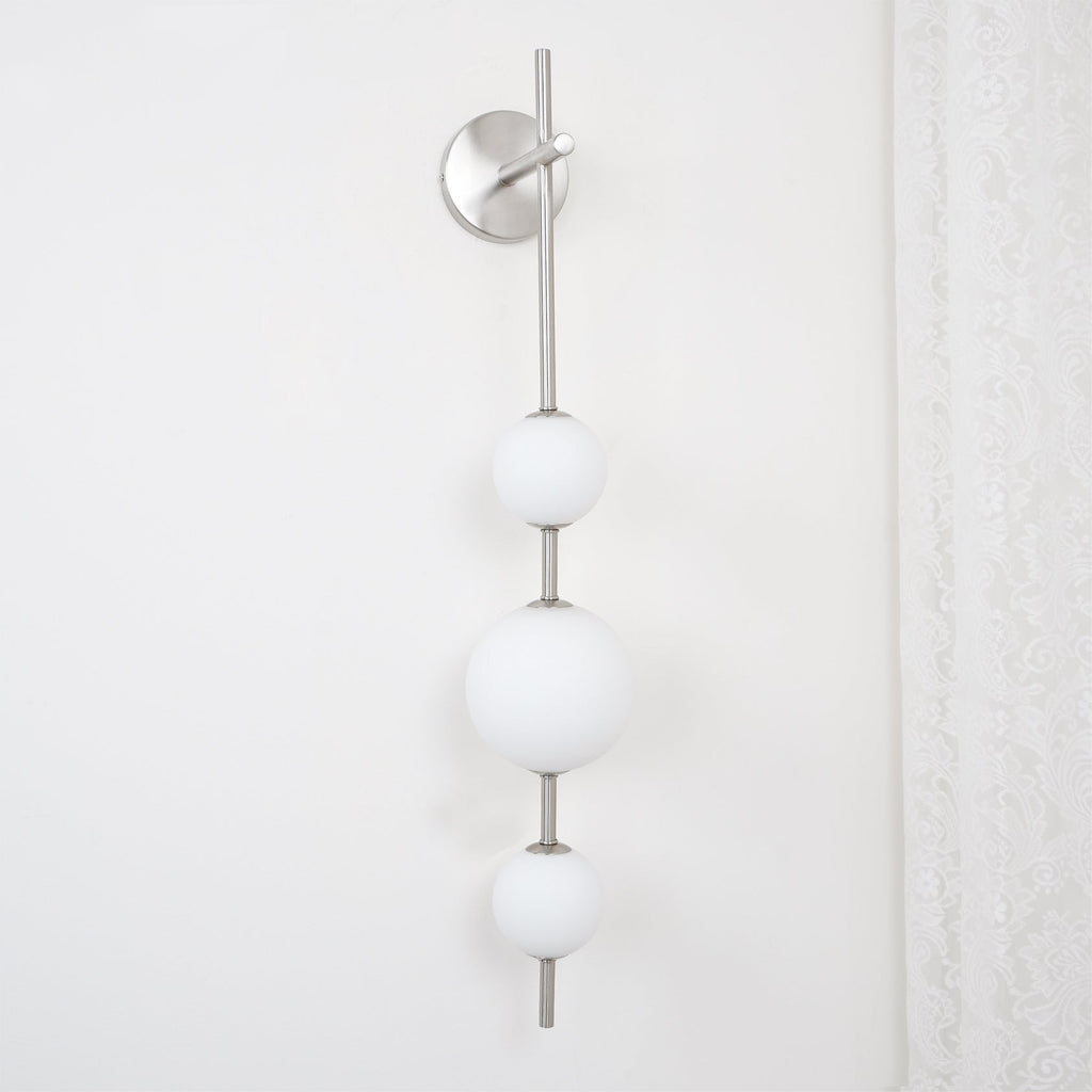 Modern Wall Light | Vertical Glass Globe | Ridorn