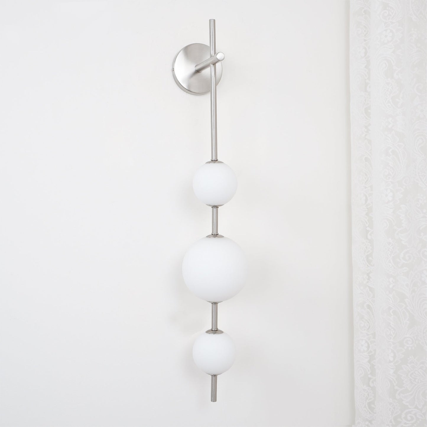 Modern Wall Light | Vertical Glass Globe | Ridorn