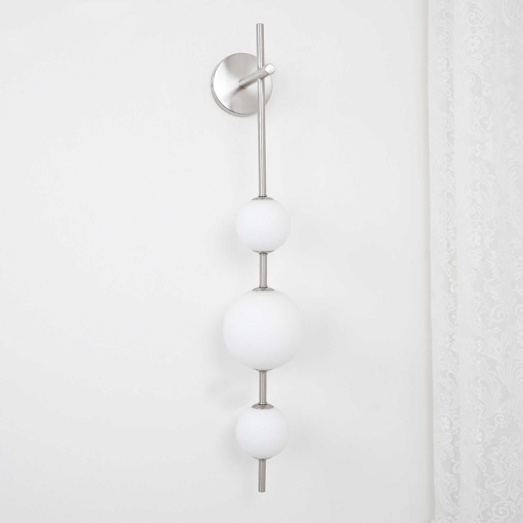 Modern Wall Light | Vertical Glass Globe | Ridorn