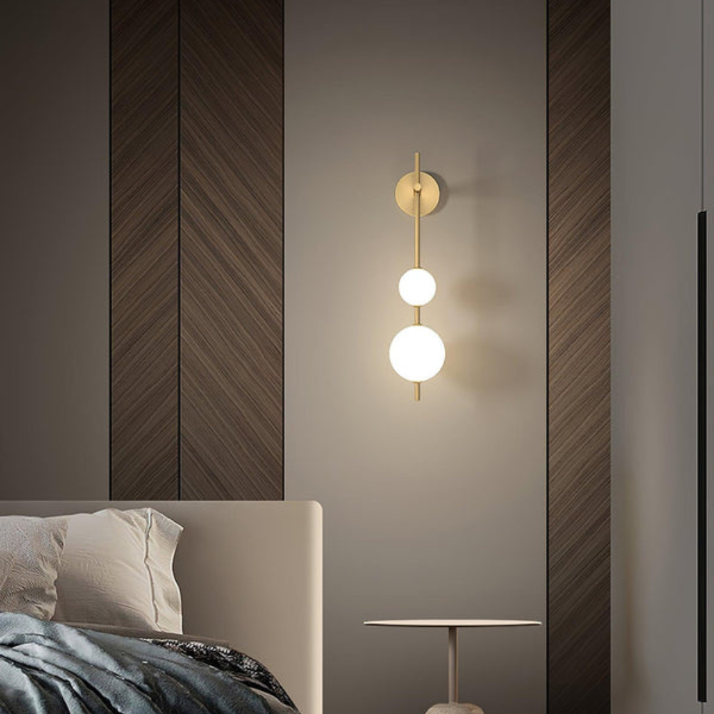 Modern Wall Light | Vertical Glass Globe | Ridorn
