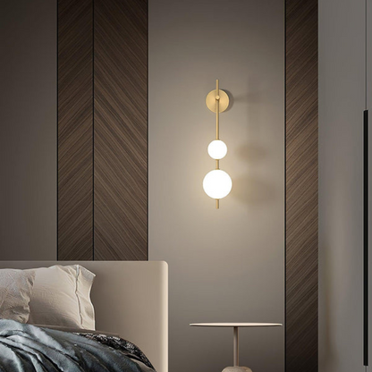 Modern Wall Light | Vertical Glass Globe | Ridorn