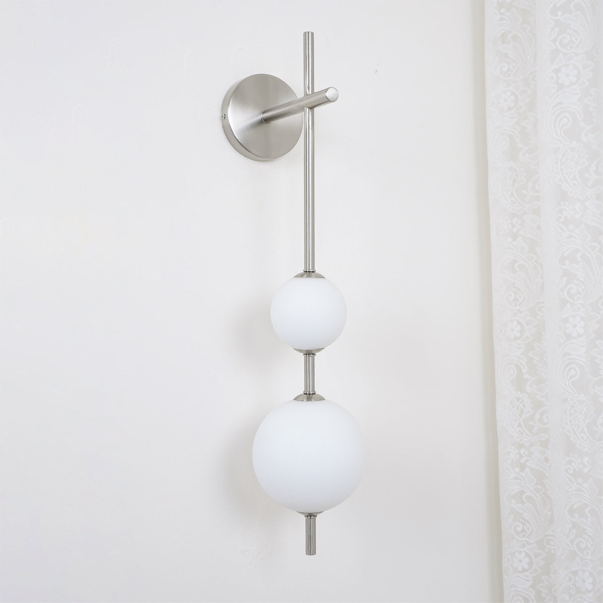 Modern Wall Light | Vertical Glass Globe | Ridorn
