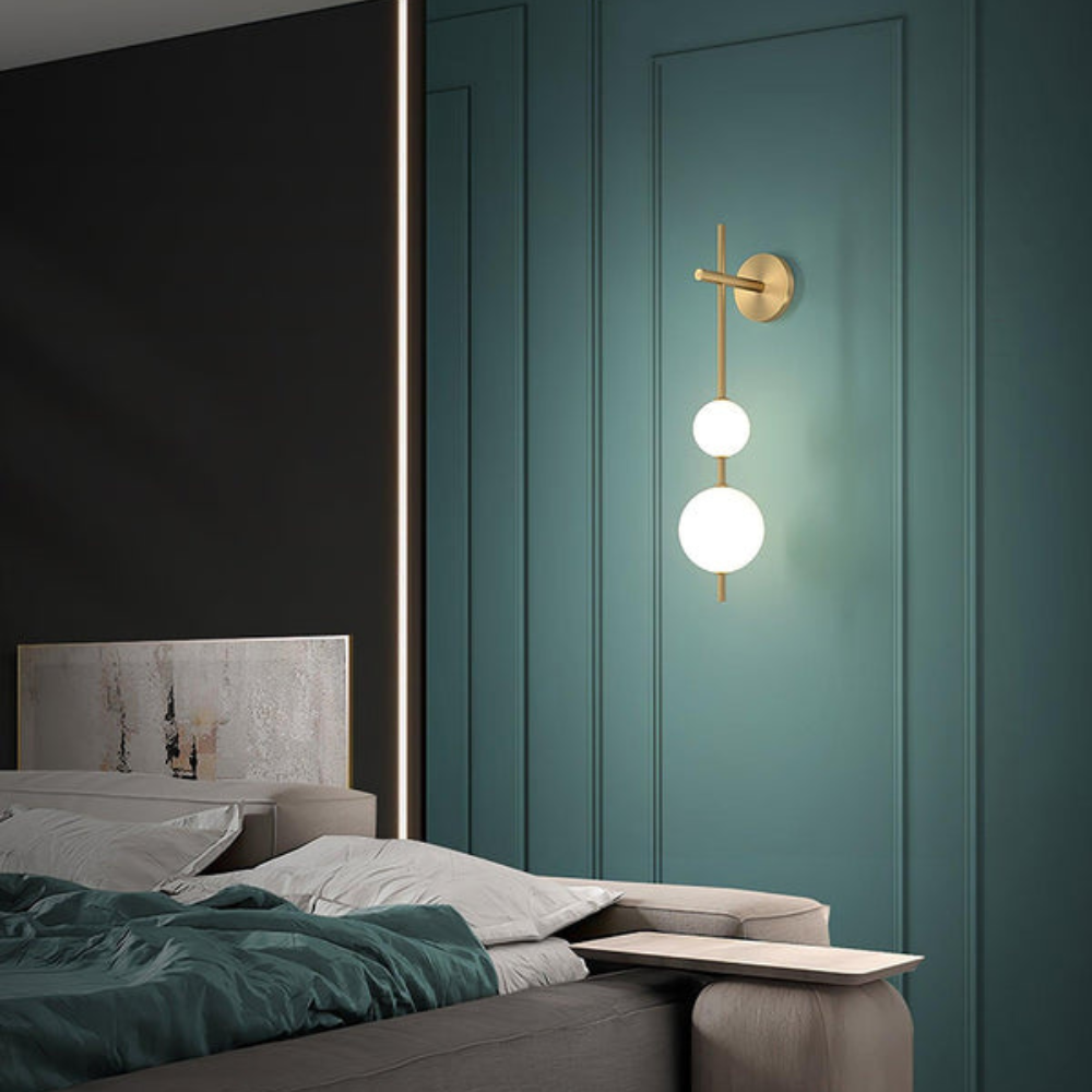 Modern Wall Light | Vertical Glass Globe | Ridorn