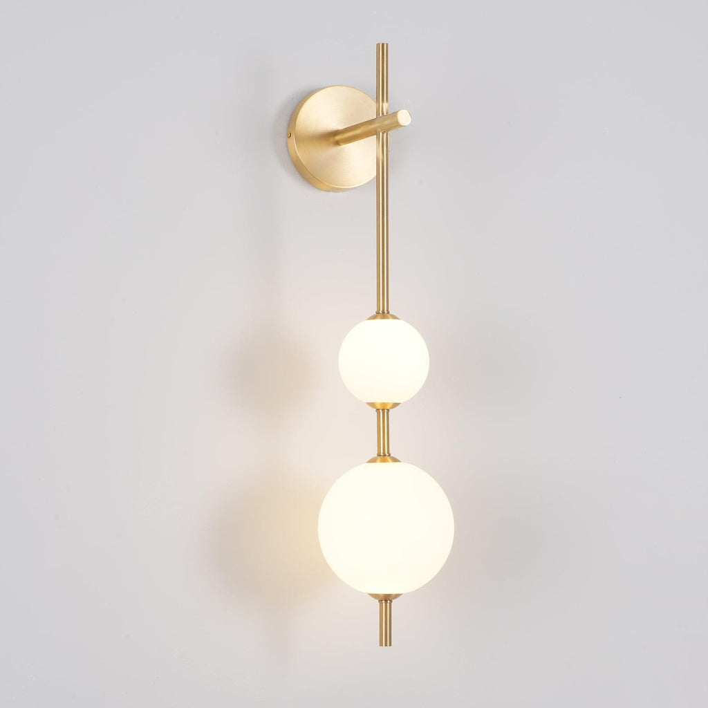 Modern Wall Light | Vertical Glass Globe | Ridorn