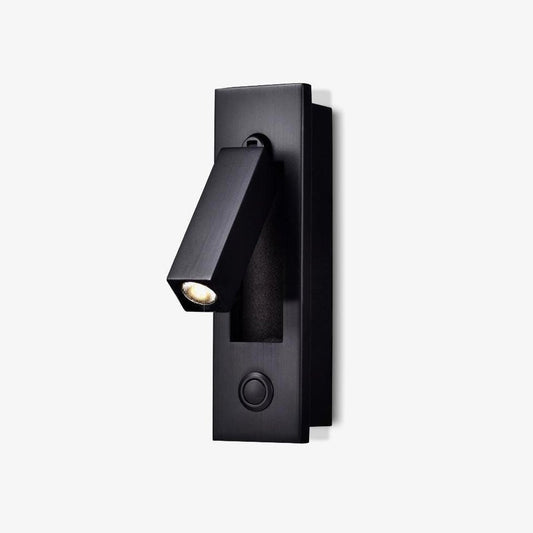 Modern adjustable LED wall light with foldable head front view