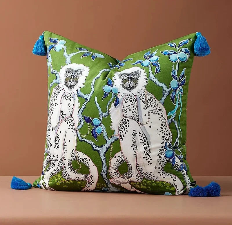 Belmere Monkey Pillow Cover by Vidano-cushion-Ridorn