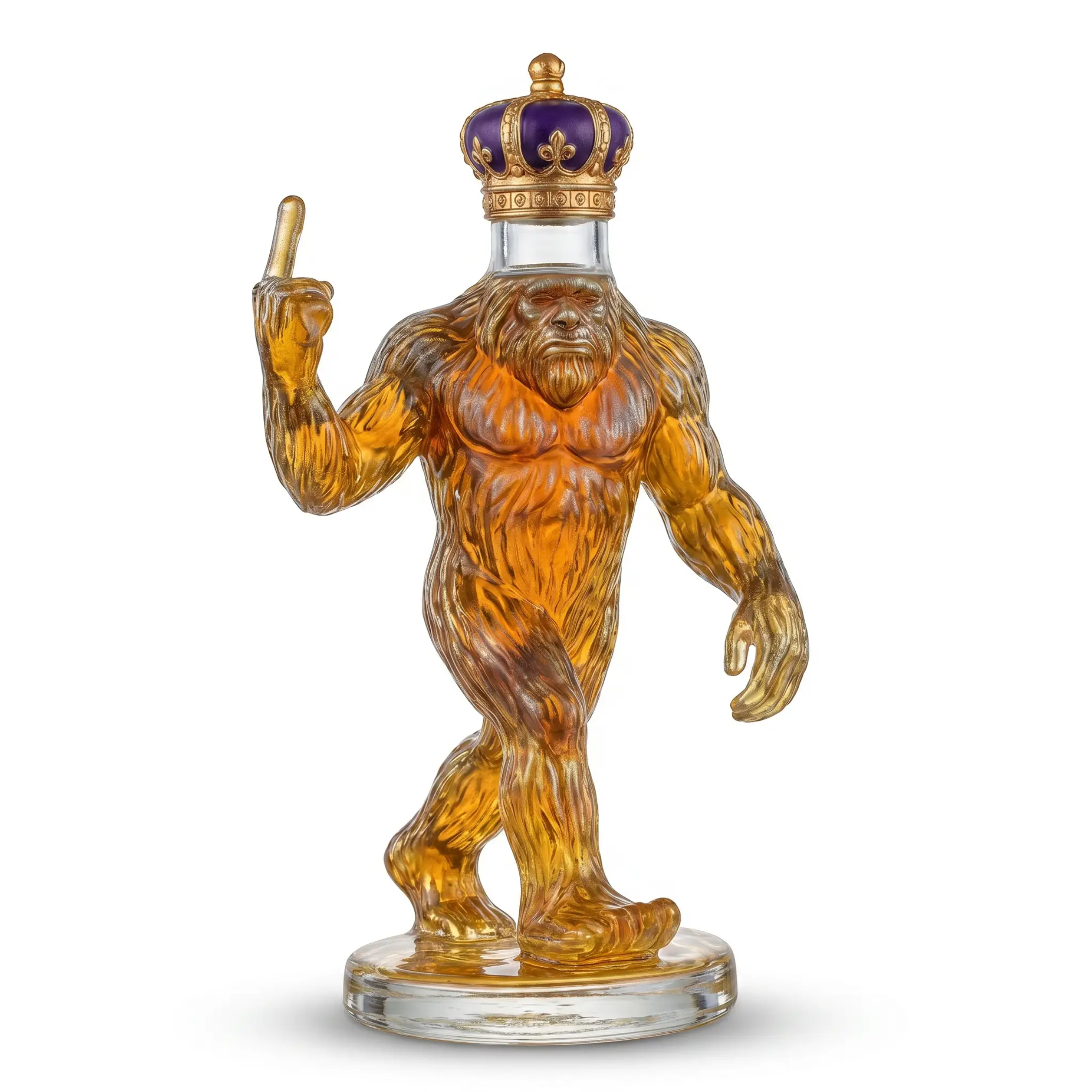 Bigfoot Whiskey Decanter, Novelty Glass Bottle for Home Bar & Liquor Display-Ridorn