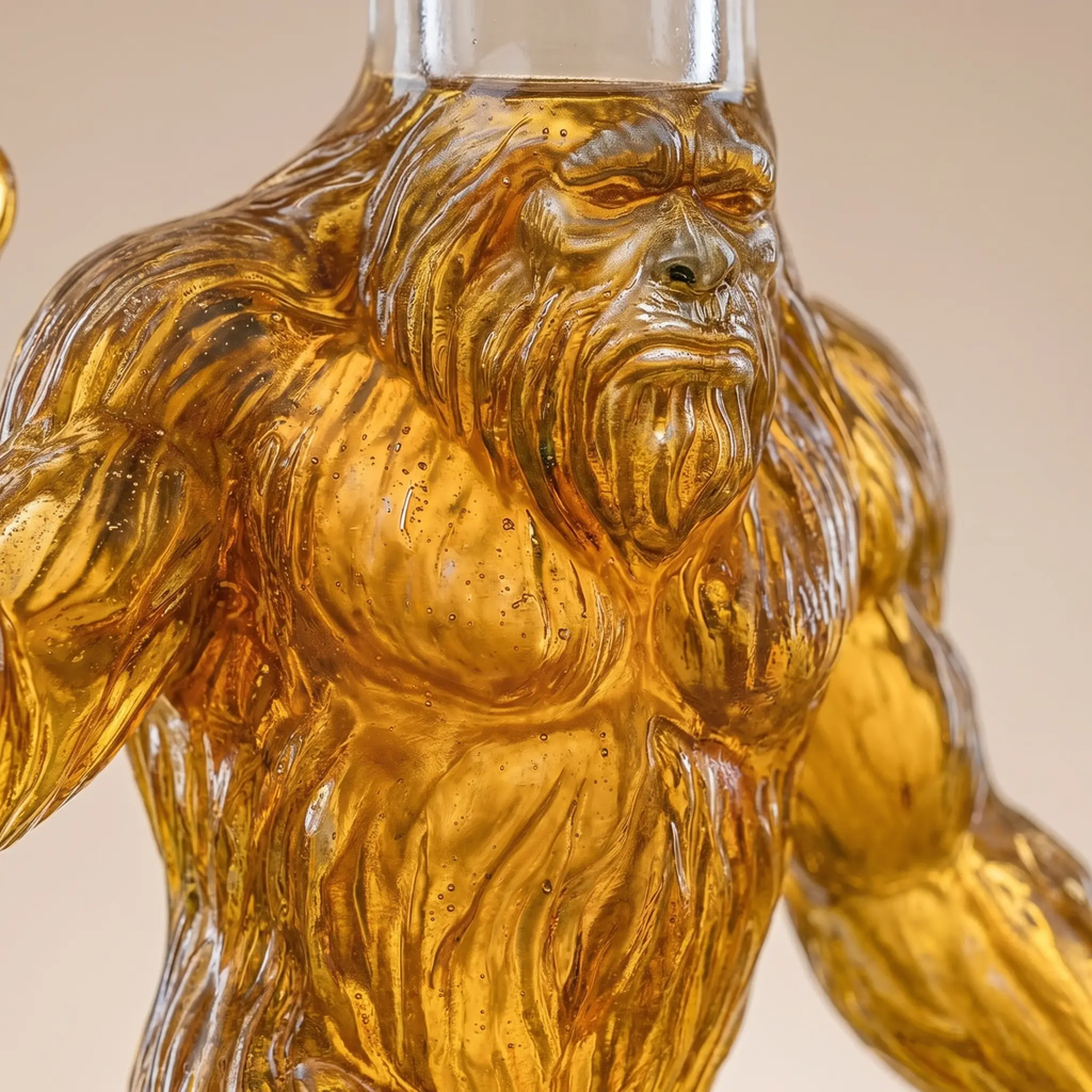 Bigfoot Whiskey Decanter, Novelty Glass Bottle for Home Bar & Liquor Display-Ridorn