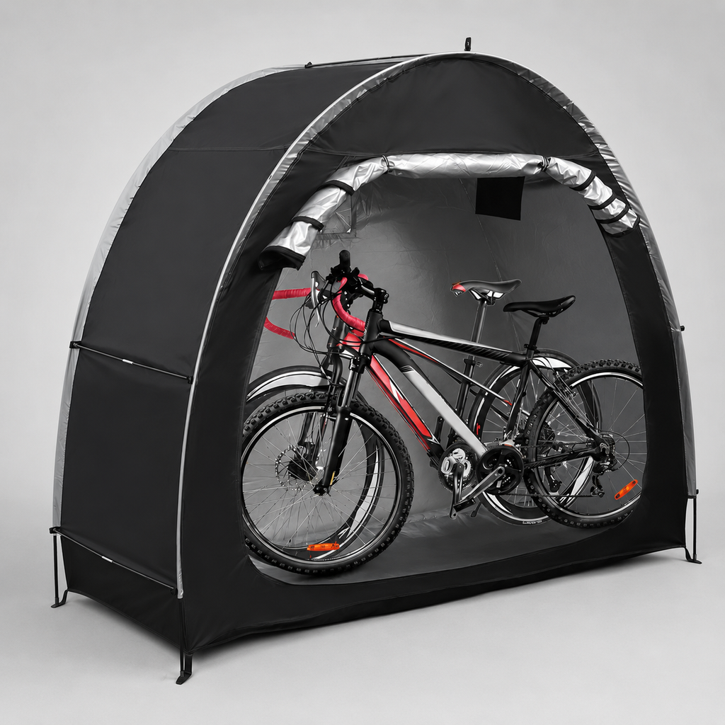 Bike Storage Tent for 2 Bicycles, Waterproof Outdoor Bicycle Cover Shelter