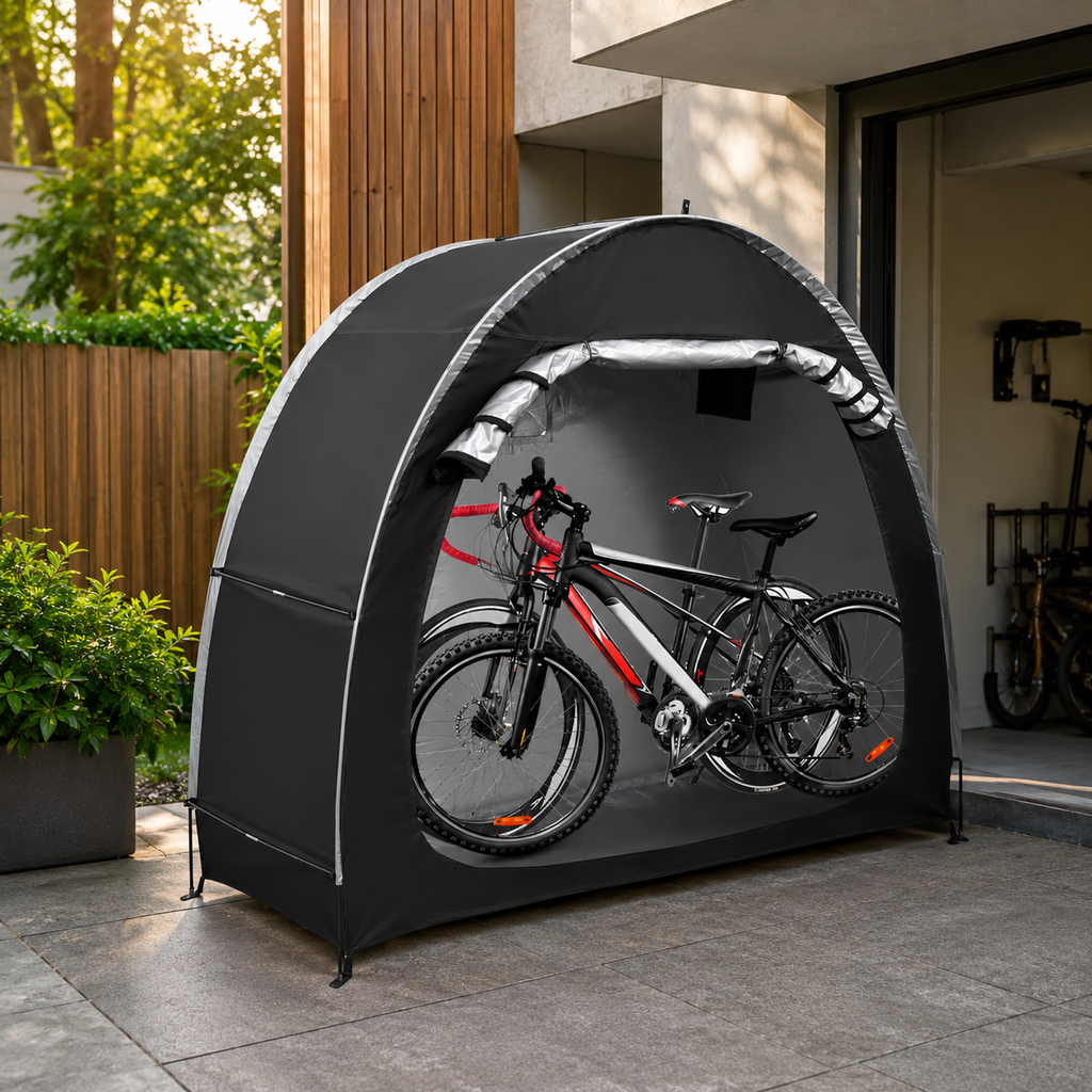 Bike Storage Tent for 2 Bicycles, Waterproof Outdoor Bicycle Cover Shelter